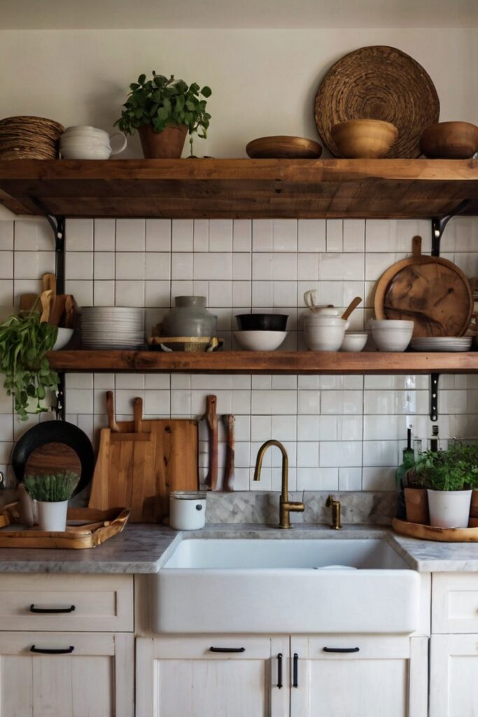 Open shelving in Kitchen