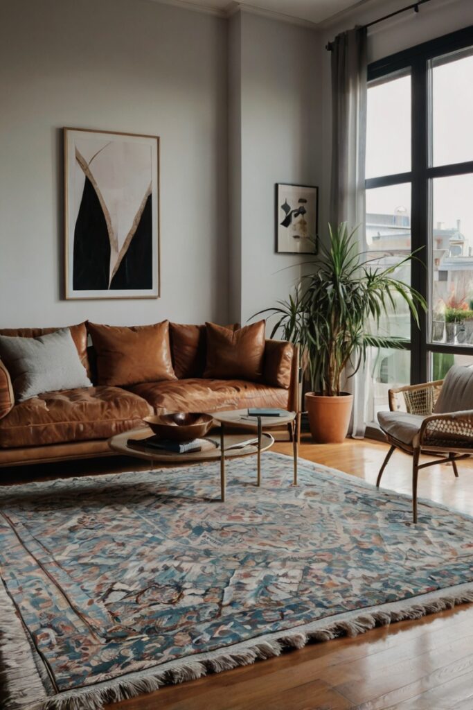 large rug in living room