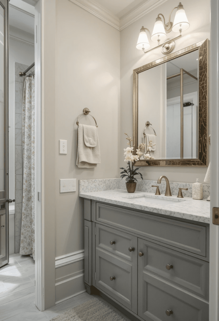 vanity in a bathroom remodel