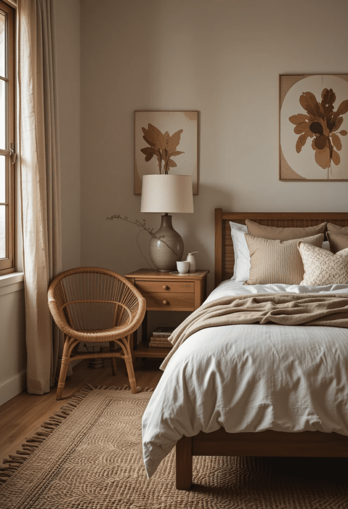 earthy bedroom