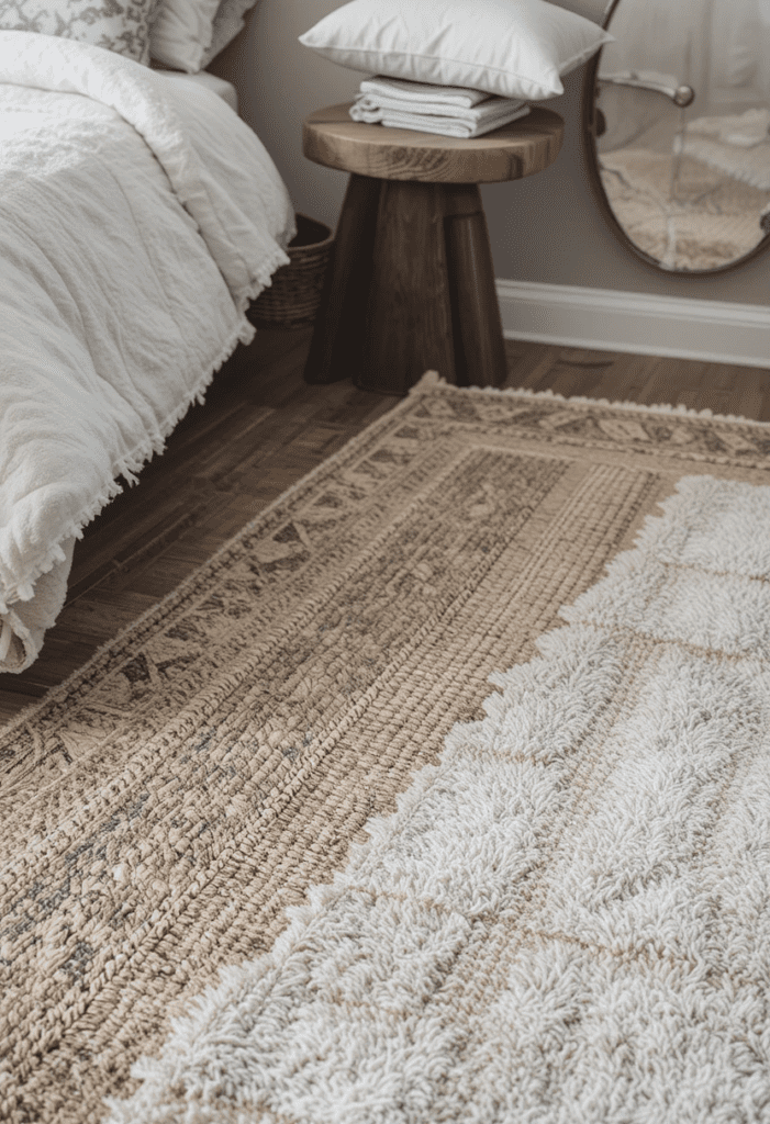 rugs in a cozy bedroom