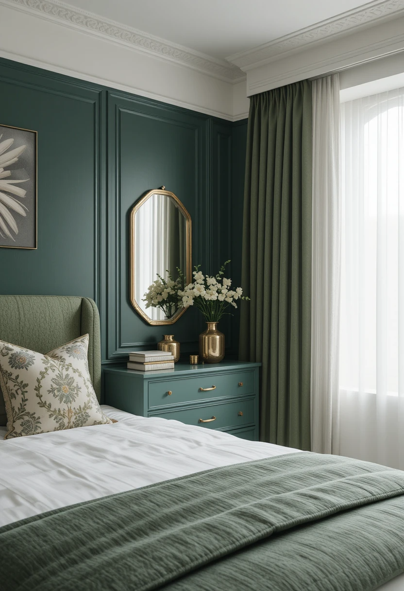 30 Clever Green and White Bedroom Ideas to Decorate Your Space - Cozy Corner At Home