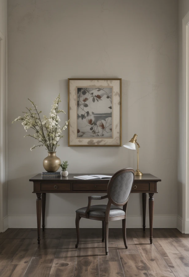 Dual-Purpose Writing Desk in entryway