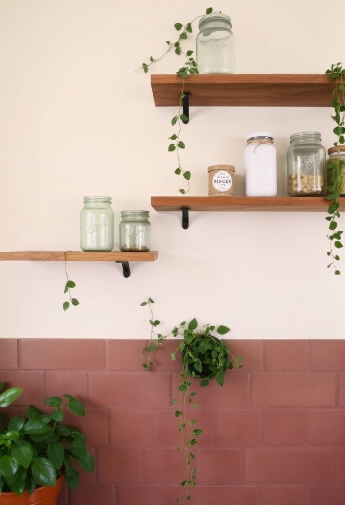 Decorative floating shelves